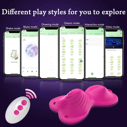 Wearable Clitoris Vibrator For Women APP Remote Control Butterfly Vibrator Clitoral Stimulator 18 Vibrating Modes Adult Sex Toys