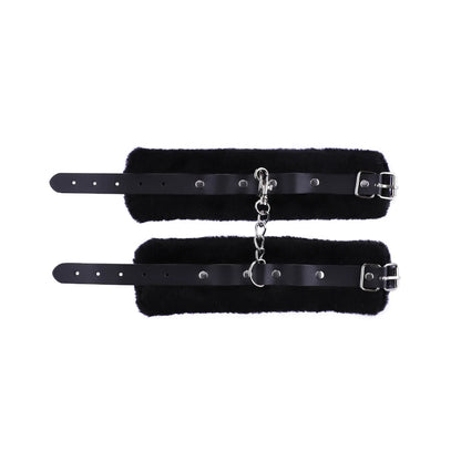 SM Handcuffs Toy Adjustable PU Leather Plush Handcuffs Blindfold Masks Restraints Bondage Sex Toy For Adults Games Accessories