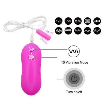 OLO Remote Control Mini Bullet Vibrator 10 Speed G-Spot Massager Vibrating Egg Urethral Plug Vibrator Sex Toys for Women