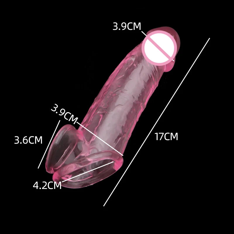 Silicone Reusable Penis Sleeve Extender Delay Ejaculation Ejaculation Strong Erection Sex Toy Adult Sex Toy For Men Linen Nozzle