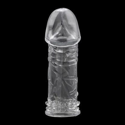 OLO Penis Sleeve Reusable Silicone Condoms Male Cock Extender Sleeve Penis Enlargement Sex Toys For Men Adult Sex Products