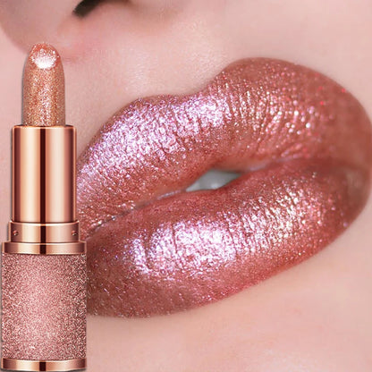 Temperature Color Changing Glitter Lipstick Waterproof Long Lasting Moisturizing Velvet Matte Lip Tint Red Pink Sexy Lips Makeup