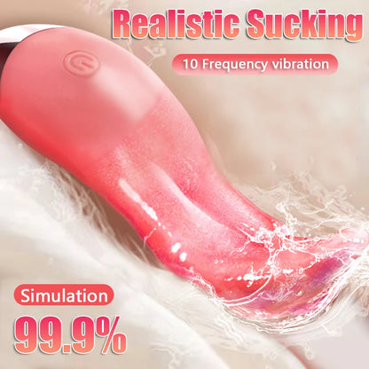 10 Mode Heating Tongue Licking Vibrator Mini Sex Toys for Women Clit Stimulator G-spot Nipple Female Masturbator Couples Product