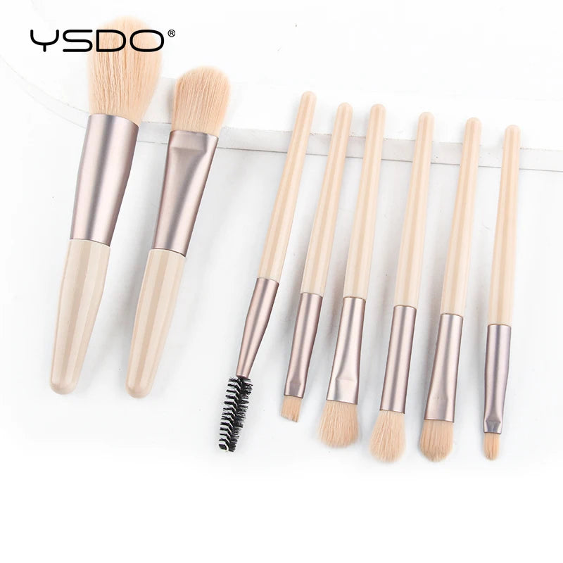 8/10/12 PCS Makeup Brushes Eyeshadow Rouge Liquid Foundation Brushes Mini Cosmetic Tools Professional Soft Synthetic Hair Brush