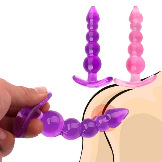 Soft Silicone Anal Plugs Anal Beads Dildo Butt Plug Prostate Massage Unisex Sexy Stopper Adult Sex Toy for Men Women Adult Games