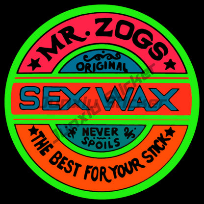 Circular Vinyl Sticker MR Zogs Sex Wax THE BEST FOR YOUR STICK Surfing Snowboarding Laptop Car Decal Surf Decor