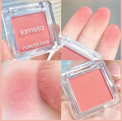 Face Blusher Matte Natural Cheek Tint Brighten Face Waterproof Face Contouring Cosmetics Blush Powder Soft Female Makeup 1pcs