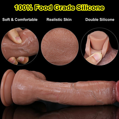 XXL Realistic Soft Huge Glans Long Dildo Silicone Vaginal Masturbators Penis Erotic Toy for Women Suction Cup Thick Real Dick