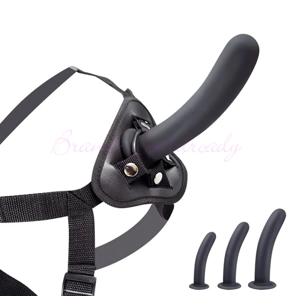 Silicone Anal Plug Strap On Big Penis Harness Adjustable BDSM Bondage Pants Lesbian Strap-on Dildos Sex Toy For Gay Female