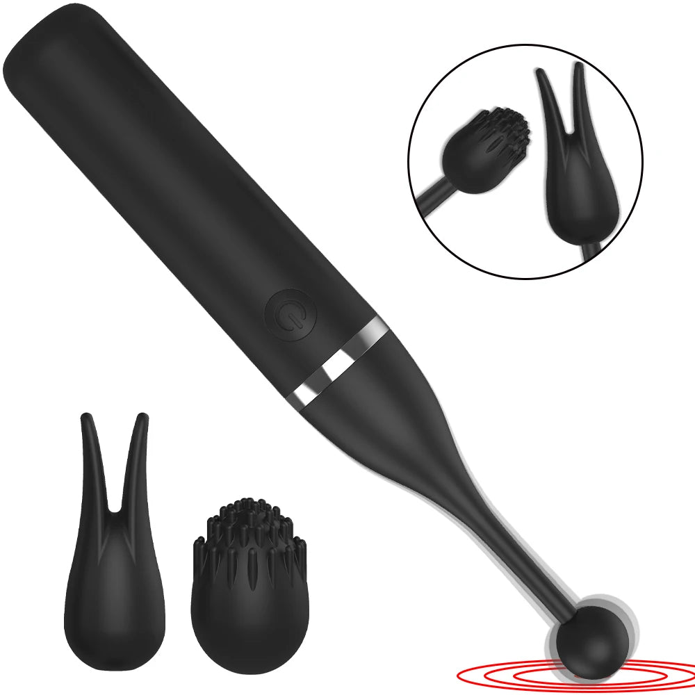 Female Clitoris 3 Caps Replaceable Vibrator G Spot Masturbation Massage Sex Toy Suitable For Women Couples Adult Products Erotic