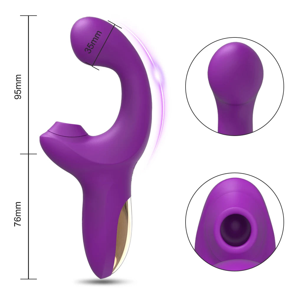 20 Speeds Powerful Dildo Vibrator for Women Clit Sucker Vacuum Clitoris Stimulator Adults Goods Finger Wiggling Adults Sex Toy