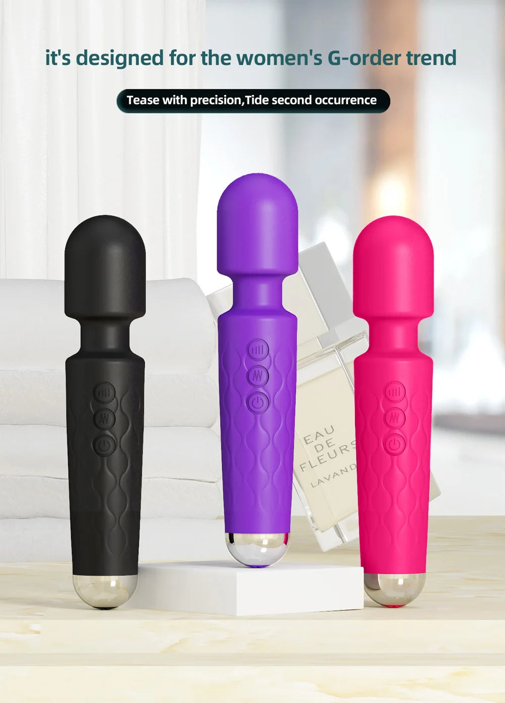 20 Speeds Powerful Dildo Vibrator Female AV Massager Wand G Spot Clitoris for Women Adult Sex Toys Masturbator Muscle Relaxation