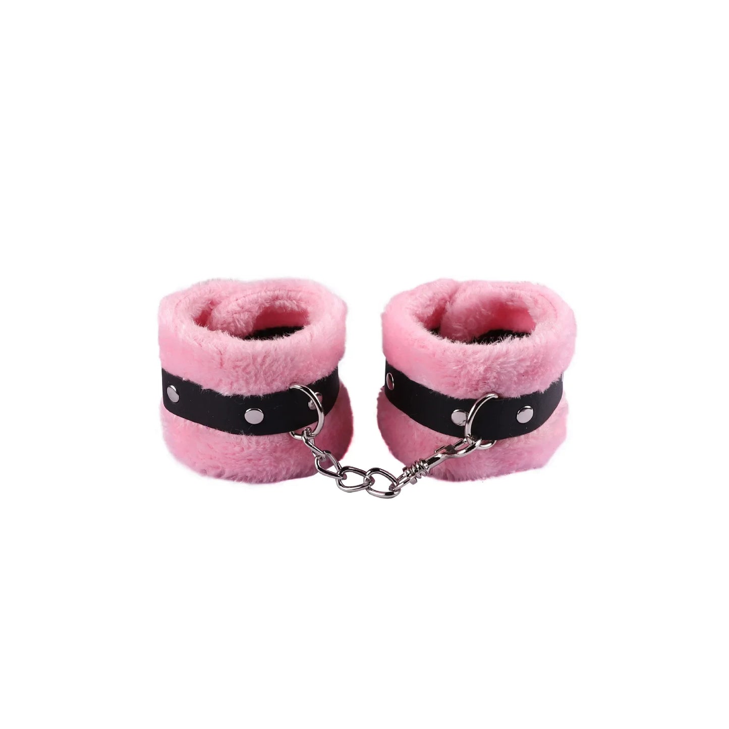 SM Handcuffs Toy Adjustable PU Leather Plush Handcuffs Blindfold Masks Restraints Bondage Sex Toy For Adults Games Accessories