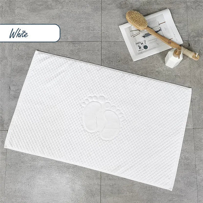 Footprint Cotton Home Hotel Floor Towel Ant-slip Spa Beauty Bath Mat for Bathroom Toilet Bathtub Pad Absorbent Floor Mat 80x50cm