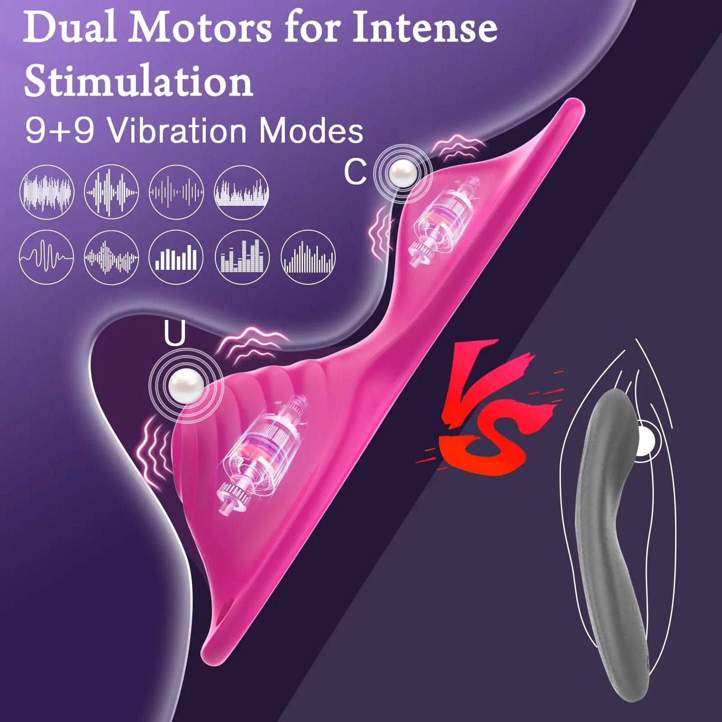 Wearable Clitoris Vibrator For Women APP Remote Control Butterfly Vibrator Clitoral Stimulator 18 Vibrating Modes Adult Sex Toys