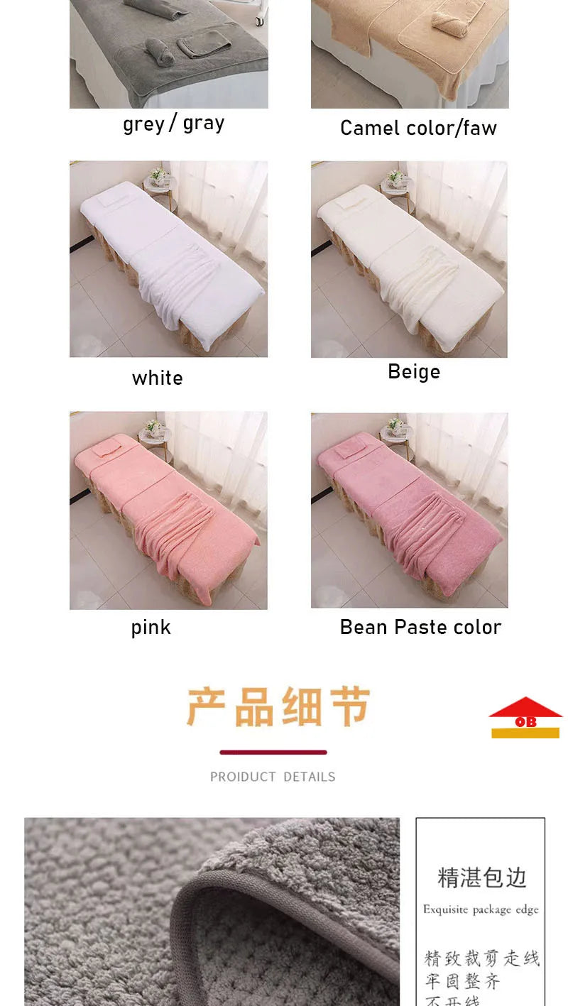 Nano-velvet SPA Dedicated Towel Bed Towel Thickened Beauty Salon Customized Logo Set Bath Hair Towels Strong Absorbent Towel