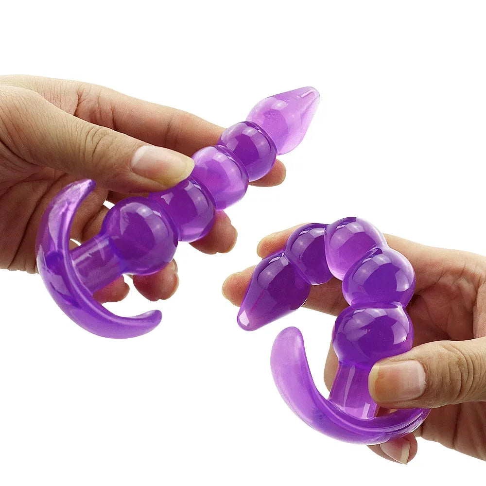 Soft Silicone Anal Plugs Anal Beads Dildo Butt Plug Prostate Massage Unisex Sexy Stopper Adult Sex Toy for Men Women Adult Games