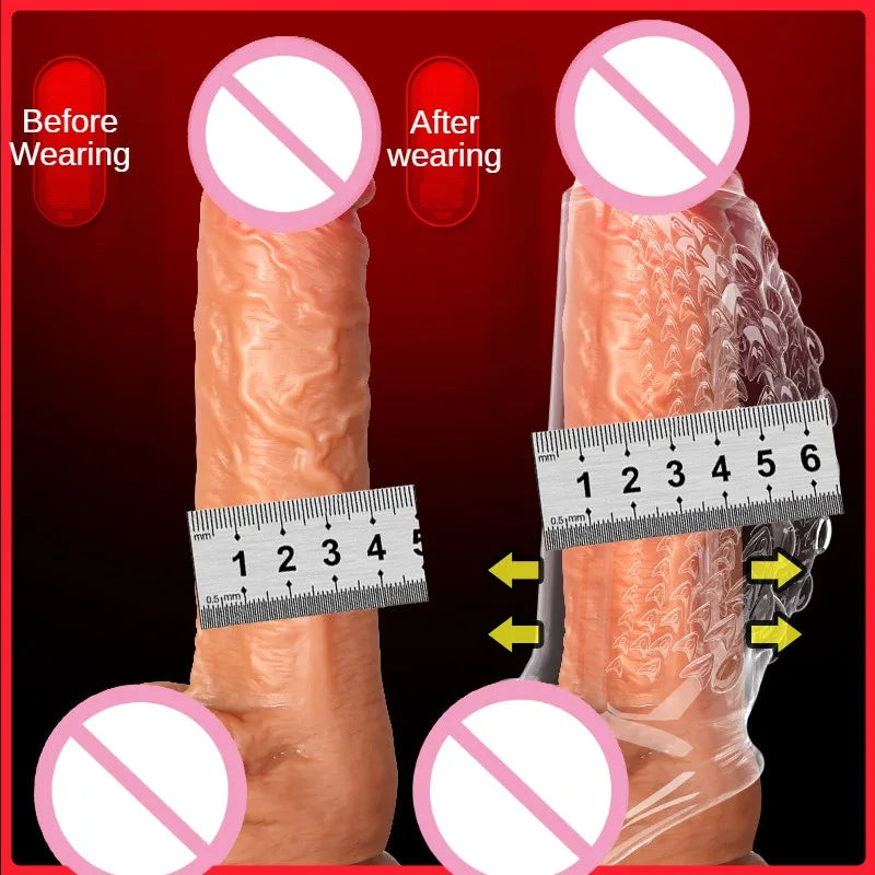 Penis Ring Enlargement Tool Sex Toys for Men Extension Sleeve Cock Ring Adults Products Erotic Couple Sex Shop Penis Extension