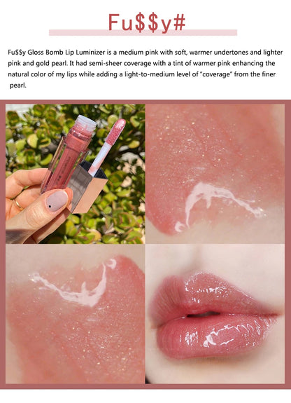 Gloss Bomb Universal Lip Luminizer 9 Color Makeup Lip Gloss Non-sticky Moisturizing Plumper Long Lasting Glitter Liquid Lipstick