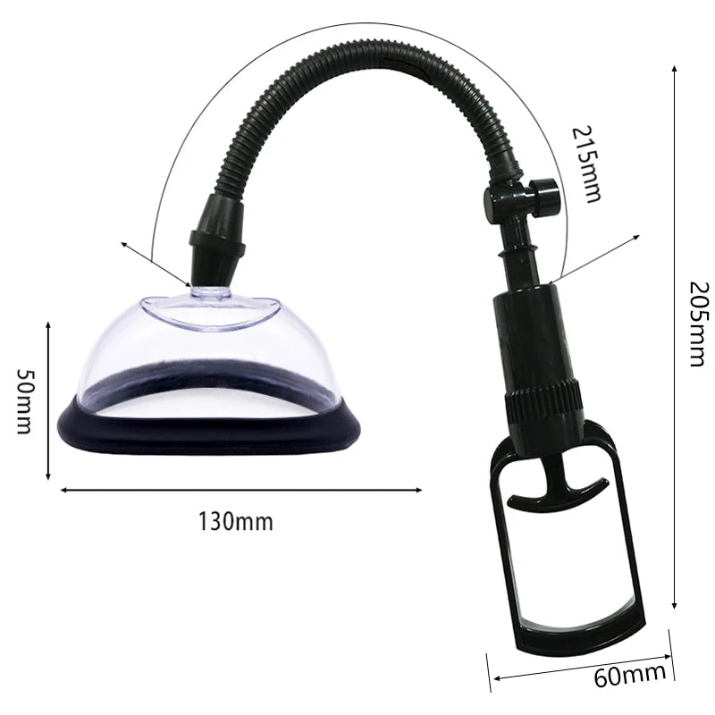 110mm Pussy Pump Vagina Clitoris Sucker Manual Women Breast Massage Nipple Stimulator Enlarge Vacuum Pump Cover Adult Sex Toys