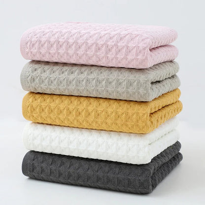 Bathroom Face Towel 100% Cotton Waffle Large Bath Towel Men Soft Child Hand Towel Hotel Gifts Wholesale Women 35X80 34X34 70X140