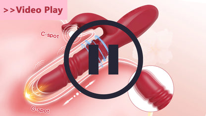 Rabbit Vibrator For Women Powerful G Spot Telescopic Rotating Clitoris Vagina Stimulator Female Masturbator For Adult Sexy Toys