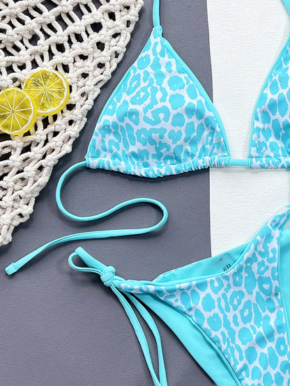 Sexy Leopard Micro Bikini 2023 Women Swimsuit Female Swimwear Thong Bikinis Sets Brazilian Halter Beach Wear Woman Bathing Suits