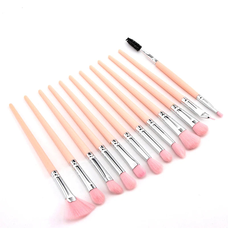 8/10/12 PCS Makeup Brushes Eyeshadow Rouge Liquid Foundation Brushes Mini Cosmetic Tools Professional Soft Synthetic Hair Brush