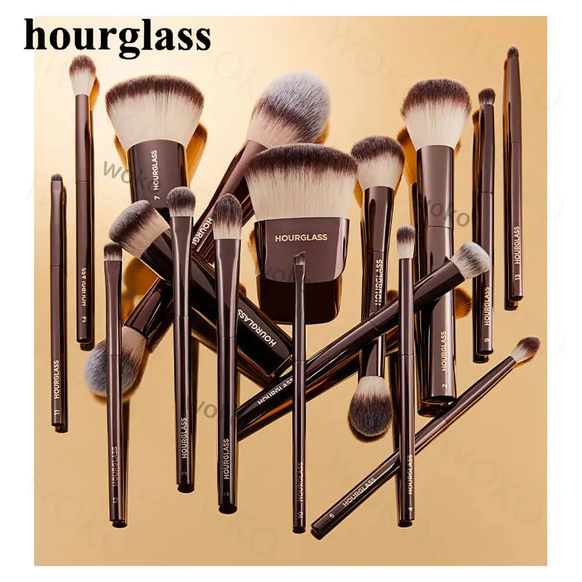 Hourglass Series Powder Foundation Makeup Brush Kabuki Contour Cream Blush Bronzer Make Up Eyeshadow Eyeliner Smudge Brush