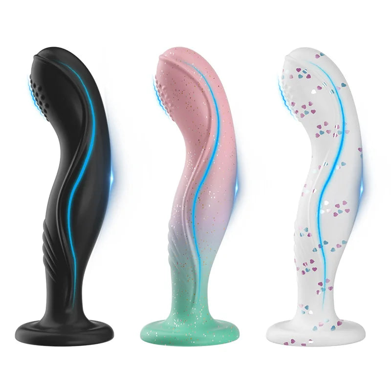 Suction Silicone Anal Plug Sex Toy for Men and Women with SM Stimulating G-spot Large Anal Masturbation Dildo Prostatic Massage