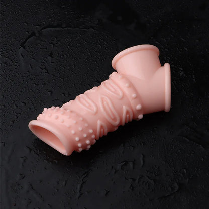 Adult Reusable No Vibrators Penis Sleeve Delay Ejaculation Stronger Erection Penis Extender Cock Ring Sex Toys For Men Sex Shop