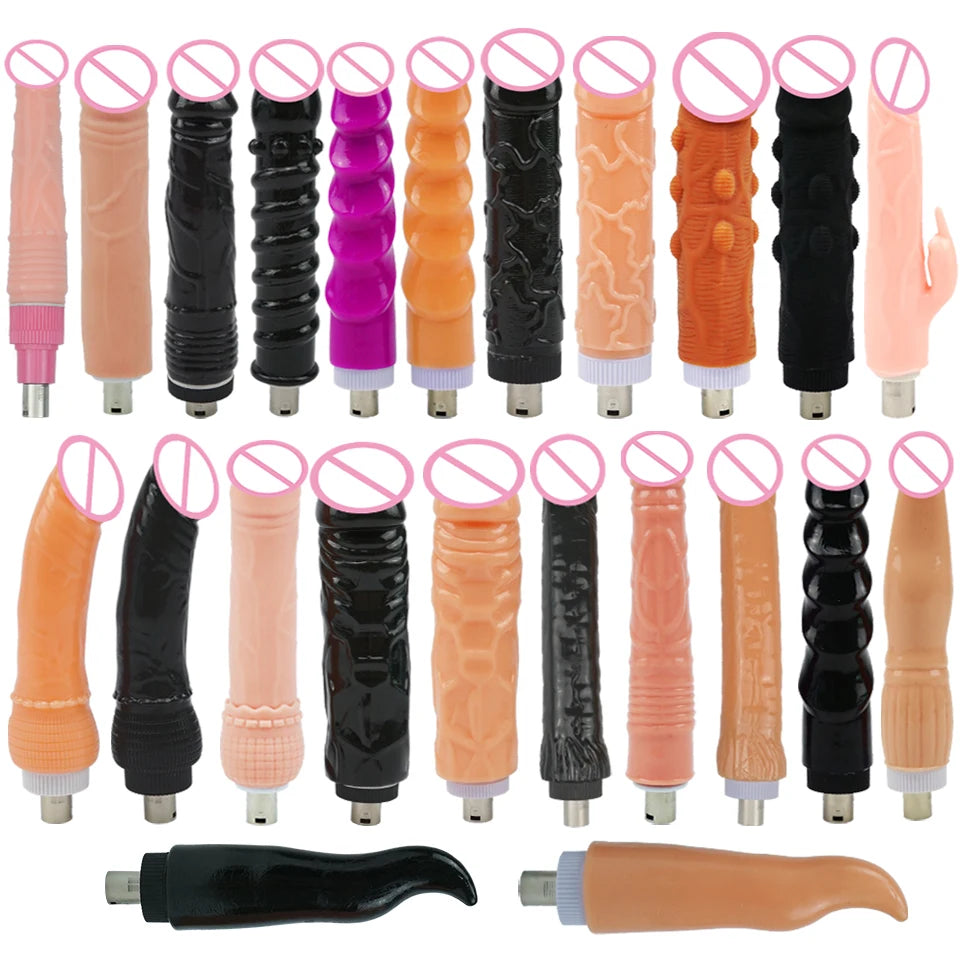 23 Types Traditional Sex Machine Attachment 3XLR 3PRONG Attachment Dildo Suction Cup Sex Masturbation Love Machine For Women Man