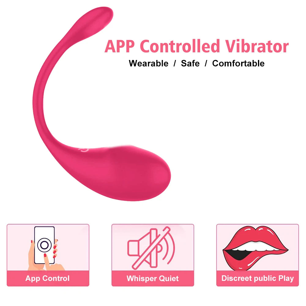 Wireless Bluetooth G Spot Vibrator for Women Dildo APP Remote Control Wear Vibrating Egg Clit Female Panties Sex Toys for Adults