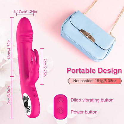 Dildo Rabbit Vibrator for Women Powerful G Spot Vibrators Nipple Clitoris Stimulator Female Sex Toys Adult Goods Masturbator