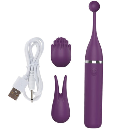 Female Clitoris 3 Caps Replaceable Vibrator G Spot Masturbation Massage Sex Toy Suitable For Women Couples Adult Products Erotic