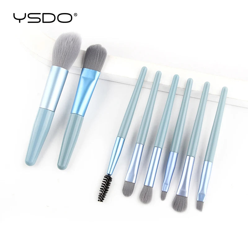 8/10/12 PCS Makeup Brushes Eyeshadow Rouge Liquid Foundation Brushes Mini Cosmetic Tools Professional Soft Synthetic Hair Brush