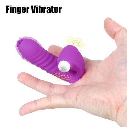 Strapon Finger Sleeve Vibrators For Women Clitoris Stimulator Vaginal Licks Anal Plug Female Masturbator Sex Toys Couples Erotic