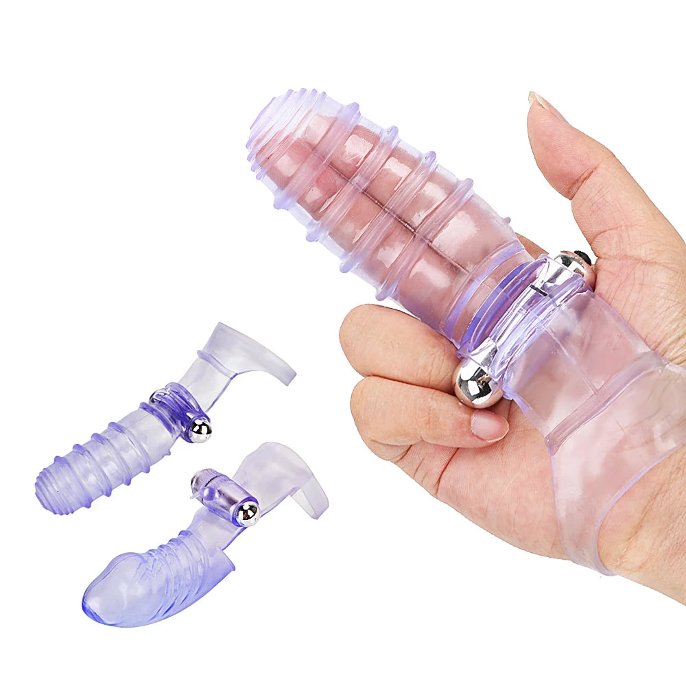 Silicone Finger Sleeve Vibrator G Spot Massager Vibrating Dildo Flirting Vagina Sex Toys for Women Adult Erotic Couples Sexshop