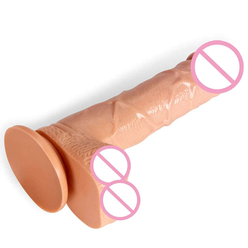 Huge Realistic Soft Dildo Penis Cheap Small Anal Dildo Silicone Suction Cup Masturbators Butt Plug Toys for Women Ring Cock