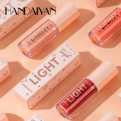 Handaiyan Lip Gloss Sexy Plump Glitter Crystal Jelly Red Nude Lipstick Liquid Waterproof Moisturize Oil Lipgloss Makeup