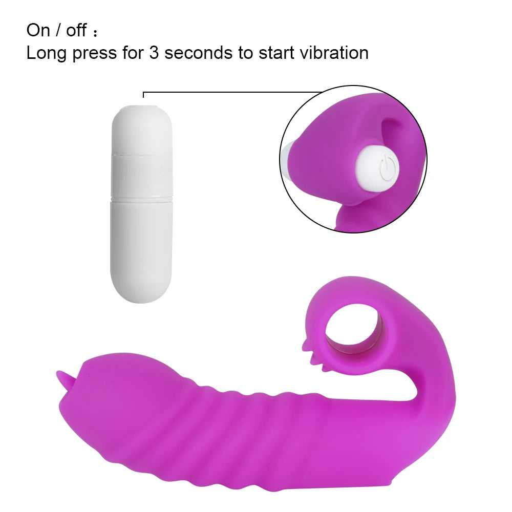 Strapon Finger Sleeve Vibrators For Women Clitoris Stimulator Vaginal Licks Anal Plug Female Masturbator Sex Toys Couples Erotic