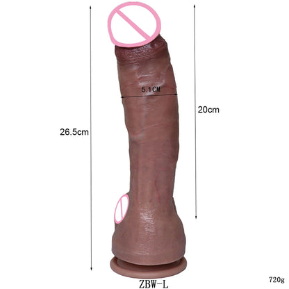 Skin Feeling Realistic Penis Soft Sexy Huge Dildo Female Masturbator Double Layer Silicone Suction Cup Adults For Women Big Dick