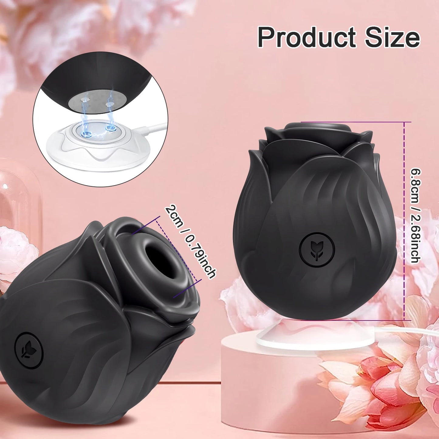 Clitoral Sucking Vibrator Rose-Flower 10 Intense Suction Modes G-spot Stimulator Vaginal Pussy Massager Adults Sex Toy for Women