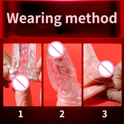 Penis Ring Enlargement Tool Sex Toys for Men Extension Sleeve Cock Ring Adults Products Erotic Couple Sex Shop Penis Extension