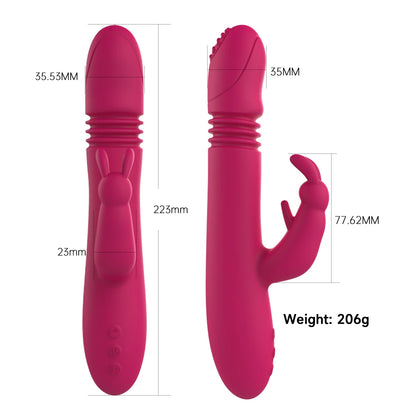 USB Rechargeable Dildo Rabbit Vibrator Sex Toys for Women Vaginal Anal Massager G Spot Clitoris Stimulation 10 Frequency extend