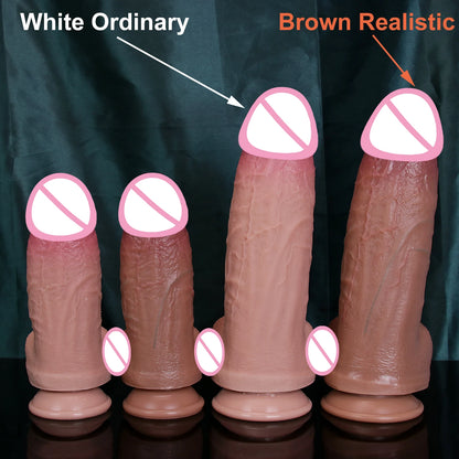 Very Soft  Skin Feel Big Thick Dildo Anal Sex Toy for Man Woman Realistic Silicone Penis Gay Masturbation Cock Suction Cup Dick