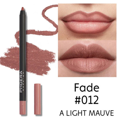 Waterproof Matte Lipliner Pencil Sexy Red Contour Tint Lipstick Lasting Non-stick Cup Moisturising Lips Makeup Cosmetic 12Color