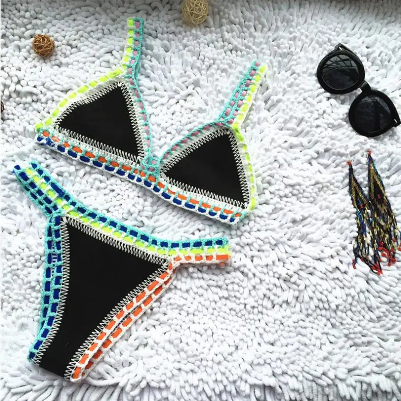 Sexy Bikinis Women Swimsuit Summer Neoprene Bikini Beach Wear Surf Biquini Female Swimwear Two Piece Brazilian Bathing Suit Hot