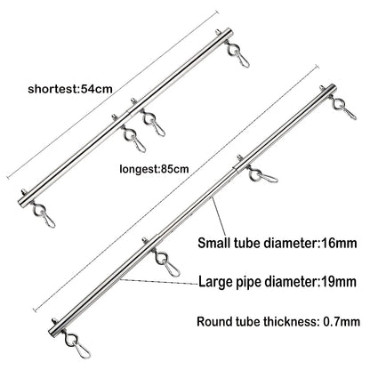 BDSM Bondage Set Stainless Steel Extend Spreader Bar Sex Slave Handcuffs Ankle Cuffs Fetish Restraints Adult Sex Toys for Couple