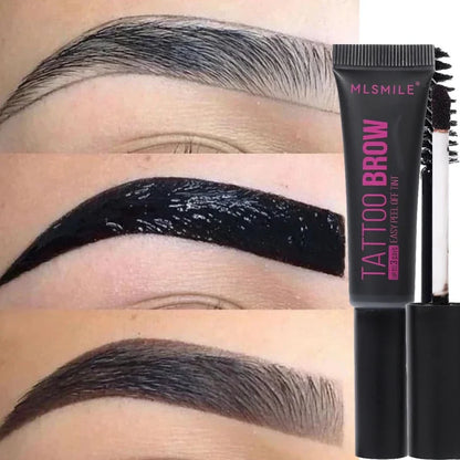 Semi-Permanent Peel Off Dye Eyebrow Cream Waterproof Eye Brow Tattoo Tint 3 Day Long Lasting Tearing Eyebrow Gel Makeup Cosmetic